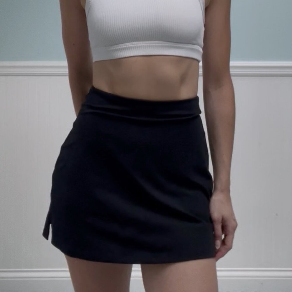 Girlfriend Collective Black Athletic Skort - Size S
